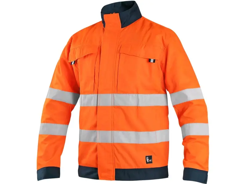 Blůza CXS HALIFAX, výstražná se síťovinou, pánská, oranžovo-modrá